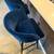 Blue Velvet Bar Height Stools – Set of 2 (Modern) 5 thumbnail