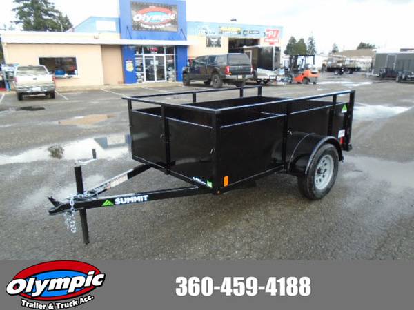 2026 Summit Alpine 5x10 Single Axle W/Split Ramp Utility Trailer 1