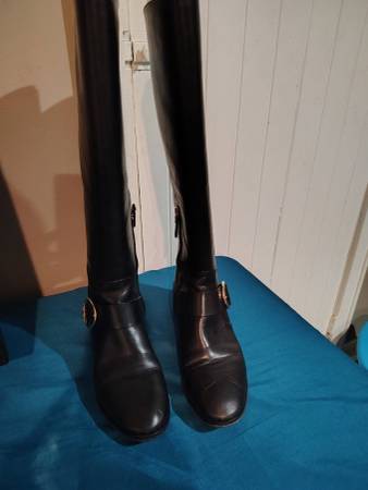TORY BURCH Women's Sofia Leather Riding Boots Size 10M 1