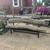 Live edge bench on solid metal base - over 7 1/2 feet! 1 thumbnail
