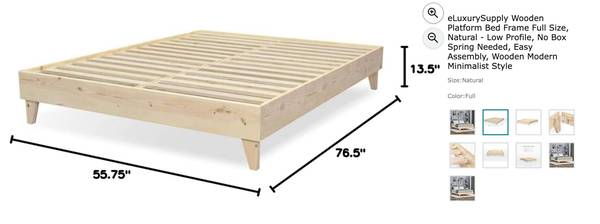 Full Size, Low Profile Platform Bed Frame 1