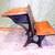 Antique Solid Wood & Cast Iron Row/Fashion Kindergarten School Desk 3 thumbnail