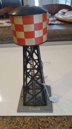 AMERICAN FLYER #772 CHECKERBOARD WATER TOWER WITH BUBBLE TUBE 1