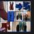 Blue suedeleather square-toed boots..cobalt blue size 10   boots 2 thumbnail