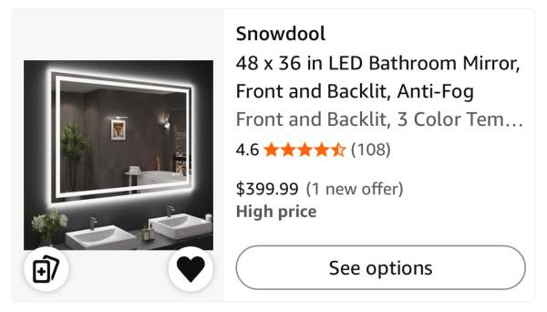 Mirror with LED 1