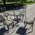 Wrought Iron Glass Top Dining Table and 4 Chairs 1 thumbnail