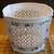Ceramic lattice cachepot w/raised relief 4 thumbnail