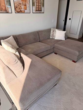 Couch - Fabric Sectional with Ottoman 1
