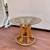 Mid Century Modern Italian Rattan Round Table with Smoked Glass. 4 thumbnail