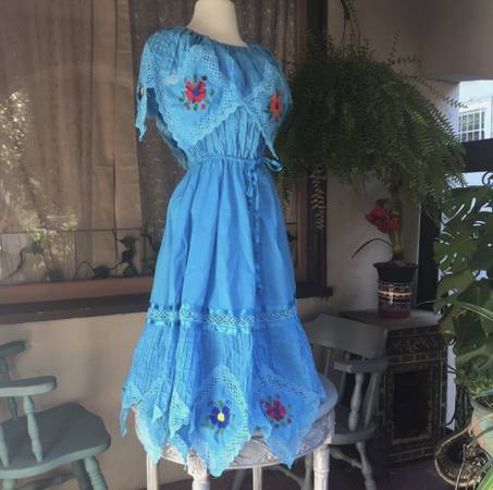 mexican embroidered shift dress reserved Solei Womens XL Mexico Embroidered Hot Pink Shift Dress