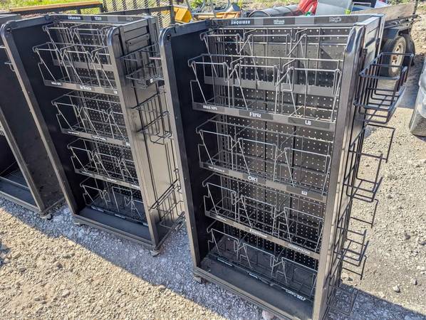 2 Roll Around Display Racks for Retail Store 28" x 14" x 54" Tall 1