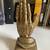 Vintage brass sculpture of an upright hand 3 thumbnail