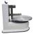 4-16” White Birthday Cake Cream Spreading Machine 239740 5 thumbnail