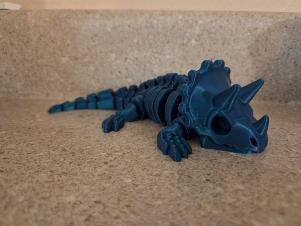 3D Printed Articulated Triceratops Skeleton 1