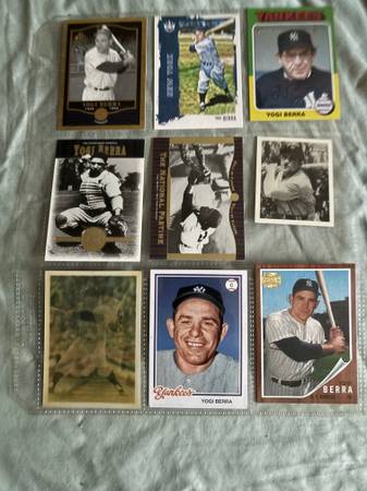 Yogi Berra Yankees Hall of Fame baseball cards buy 1 or all 1