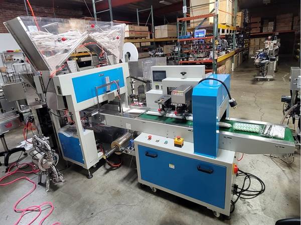 Flow Wrap, sachet, + Straw Counting + Straw packing Machine (Open Box) 1