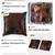 Vintage Mid Century Patchwork Leather Pillow Cushion Dual Sided Brutalist 17.5x1 9 thumbnail