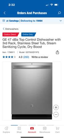 Top control dishwasher GE 1