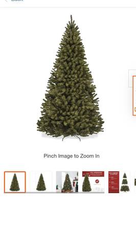 9ft.Frazier Fir Thin with pine cones & stand 1