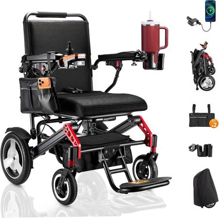 Lightweight Folding Electric Wheelchair / Power Chair 1