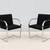 Mies van der Rohe Brno Flat Bar Chairs in Black Fabric by Gordon, Pair 1 thumbnail