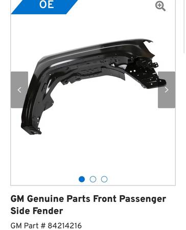 GMC truck front passenger side fender 1