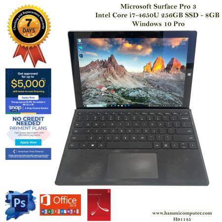 Microsoft Surface Pro 3, Intel Core i7, 256GB, 8GB "H91145" 1