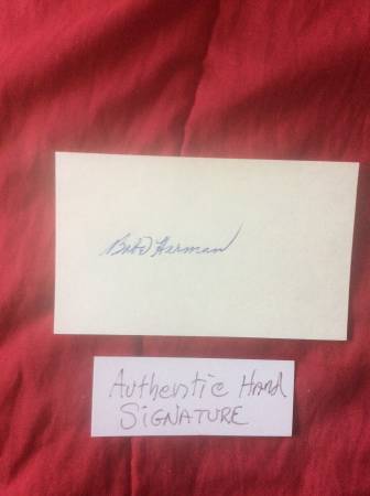 Babe Herman, autographed card, vintage authentic! 1