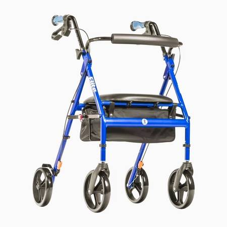 Medical Hugo Elite Rollator Walker with Seat, Backrest Basket, Blue 1