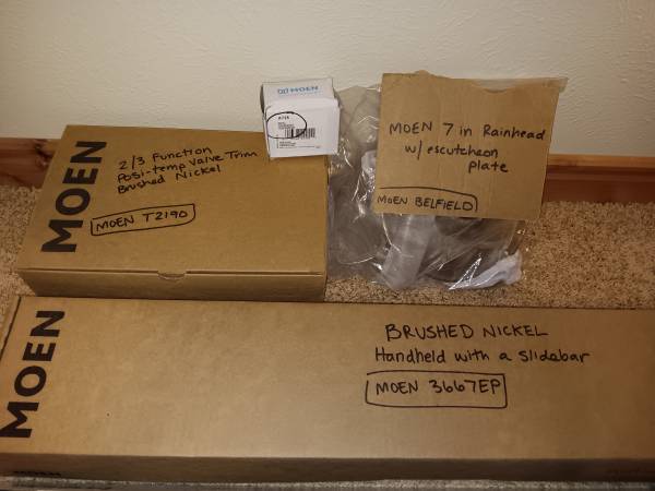 Complete Moen Hardware for Shower 1