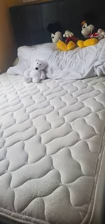 Serta queen mattress Whitmore and faux brown leather headboard