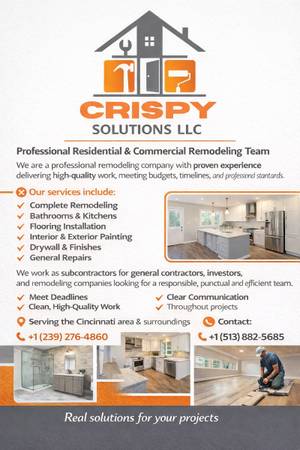 Remodeling Subcontract Crew Available – Cincinnati 1