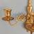 Vintage PETITE 3-Candle Wall Sconce, Candelabra. SOLID BRASS 2 thumbnail