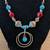 Ceramic beaded boho Necklace with matching earrings 2 thumbnail