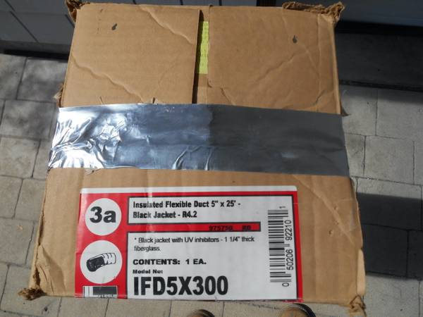 5" insulated flexible HVAC duct piece 1