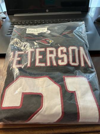 FOOTBALL JERSEY  PETERSON; ARIZONA CARDINALS; XL SIZE NEW 1