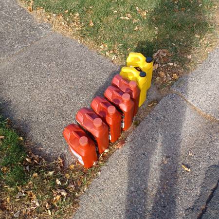 Used oil 6 gallons at curb now first come first served 1