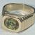 14K GOLD Men's 1Ct. PERIDOT RING Size 9.5 2 thumbnail