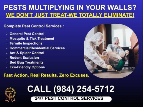 🚨 FAST • RELIABLE • TRUSTED PEST CONTROL – SERVING RALEIGH, DURHAM & 1