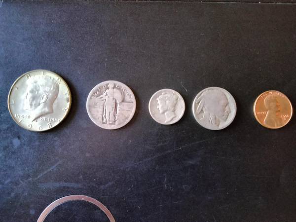 Colección de monedas estadounidenses antiguas con 3 monedas de plata - 40 USD (Salem)