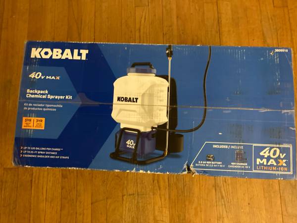 Kobalt 40v backpack chemical sprayer 1