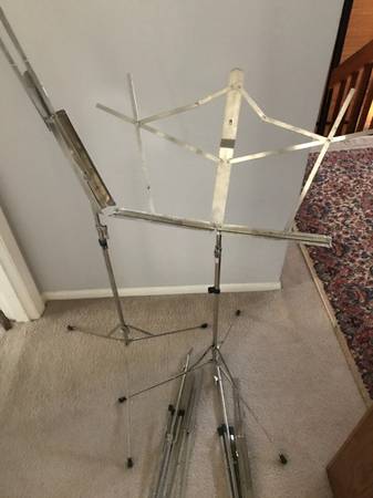 Folding sheet music stands Silver 1