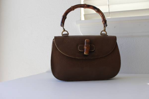 Vintage Gucci Old Gucci Bamboo Handbag dark brown Top Handle Bag