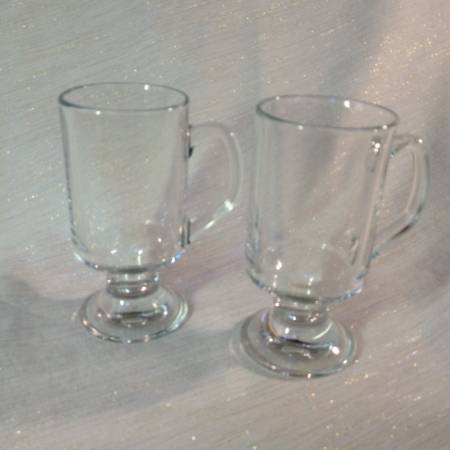 Mugs, Clear glassware qty 2 set 1