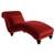 Deep Red Velvet Chaise Lounge Chair 3 thumbnail