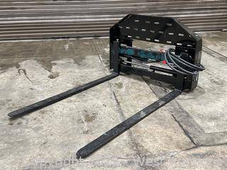 2025 Future 5' Hydraulic Pallet Fork Attachment for Skid Steer Unused 1
