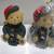 New Christmas Bear Cute 2 candles 6" Tall 1 thumbnail