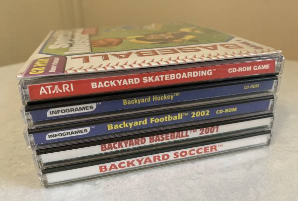 LOTE DE 6 juegos retro para PC: Fútbol, Béisbol, Hockey, Skateboard, en CD - $40 (Midtown West)63471137687683122