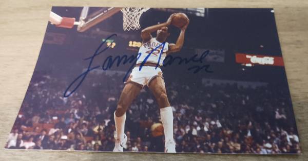 AUTO Larry Nance 1st Winner of NBA Slam Dunk Contest Great Pic FUN! 1