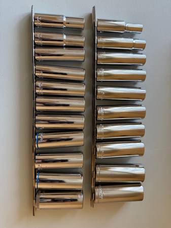 2 SETS CRESCENT 1/2 DEEP SOCKETS 1